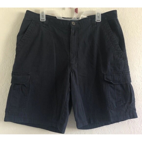 Columbia Men's Size 36x10 Navy Blue Shorts 100% Cotton Bermuda Cargo Hiking - Picture 1 of 15
